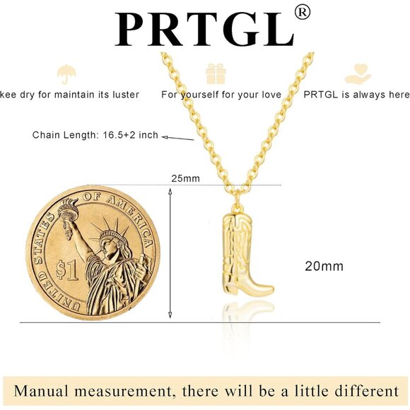 ⚡Gold Cowboy Boot Pendant Necklace Western Country Style Jewelry for Women Gift - Picture 5 of 7